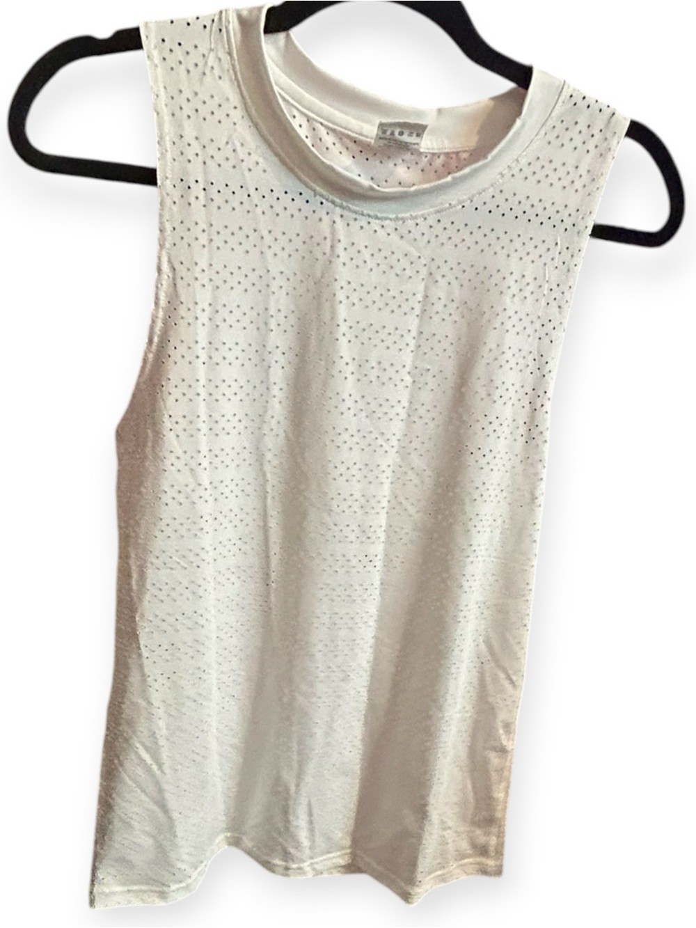Zyia Active White Perforated Tank Top Athletic Y2K XS